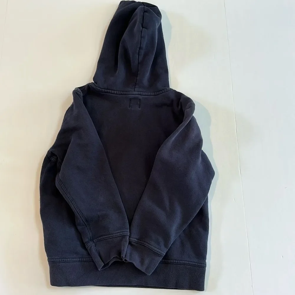 Gap Kids Unisex SZ M Classic Comfy Sweatshirt Hoodie Navy Blue Gold Lettering